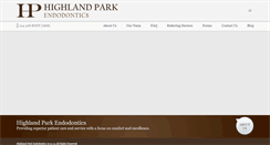 Desktop Screenshot of highlandparkendodontics.com