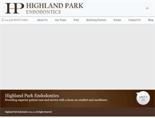 Tablet Screenshot of highlandparkendodontics.com